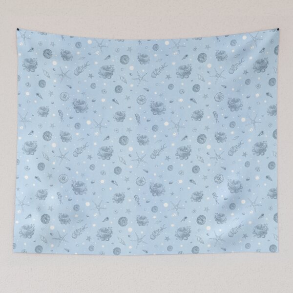 Item preview, Whimsical Sea Creatures in Blue designed and sold by Krystin Shields.