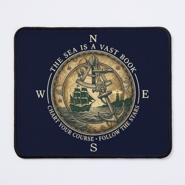 Item preview, Sea Voyage – Vintage Nautical Emblem designed and sold by Dogandesighn.