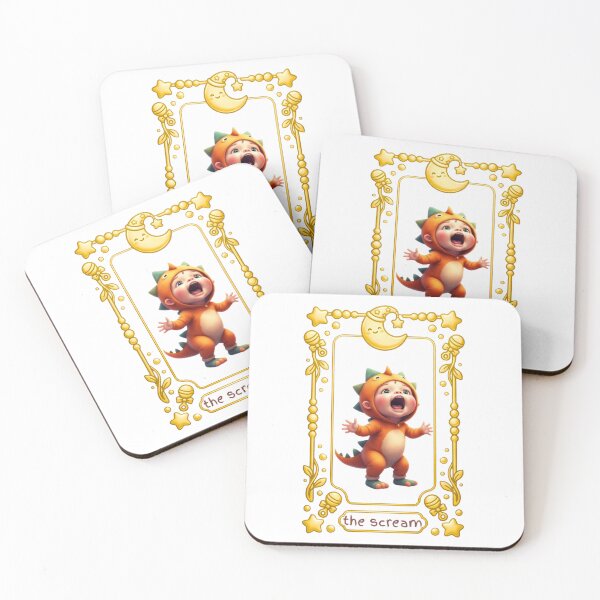 Item preview, Copy of Whimsical 3D Baby Dino Tarot - The "Scream" Card Tarot Style designed and sold by dcohea.