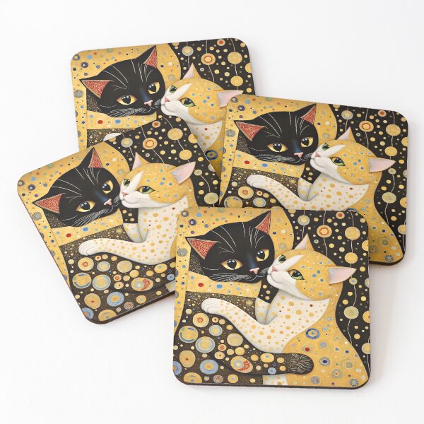 Item preview, Gustav Klimt Cat Kiss designed and sold by Vicky Brago-Mitchell®.
