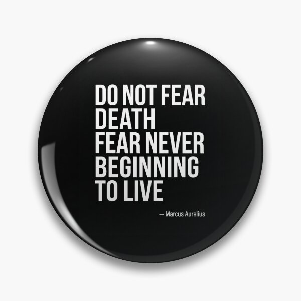Item preview, Marcus Aurelius Stoic Quote: Fear Never Beginning To Live designed and sold by Midnight Replay.