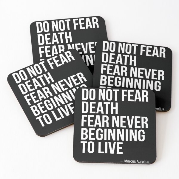 Item preview, Marcus Aurelius Stoic Quote: Fear Never Beginning To Live designed and sold by Midnight Replay.
