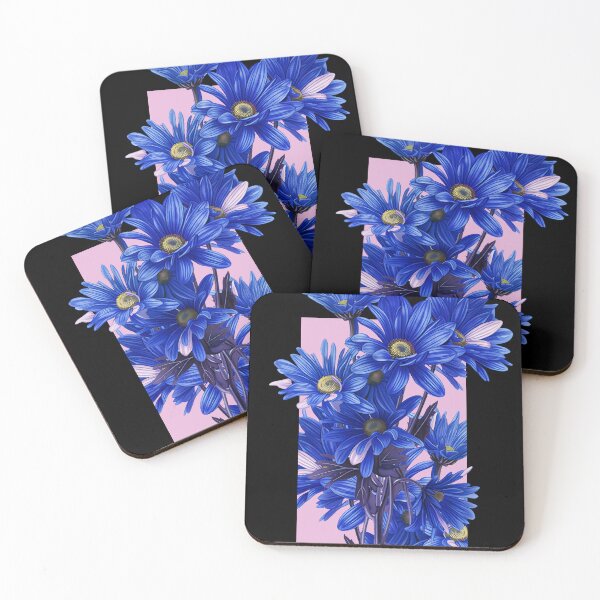 Item preview, Electric Blue Flowers in Botanical Aesthetic Frame designed and sold by LinaValearte.