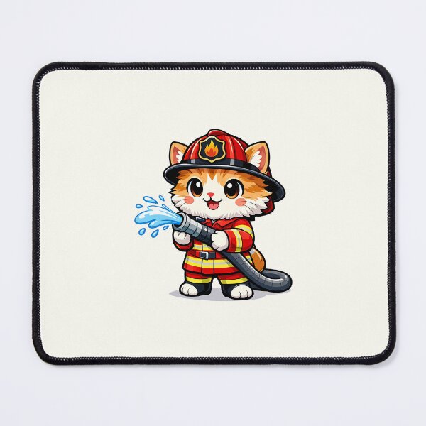 Item preview, Firefighter Cat Hero designed and sold by HoopeStylee.