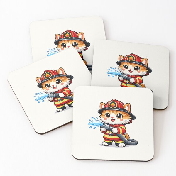 Item preview, Firefighter Cat Hero designed and sold by HoopeStylee.