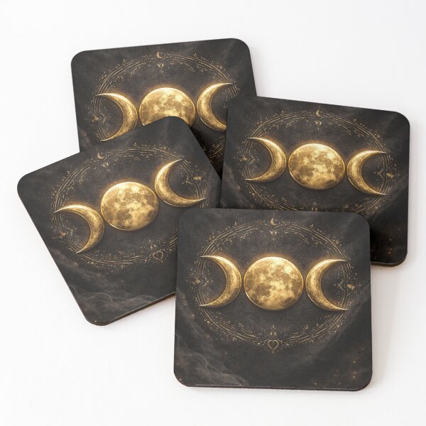Item preview, The Triple Moon rises — maiden, mother, crone in perfect harmony. designed and sold by MythicPortals.