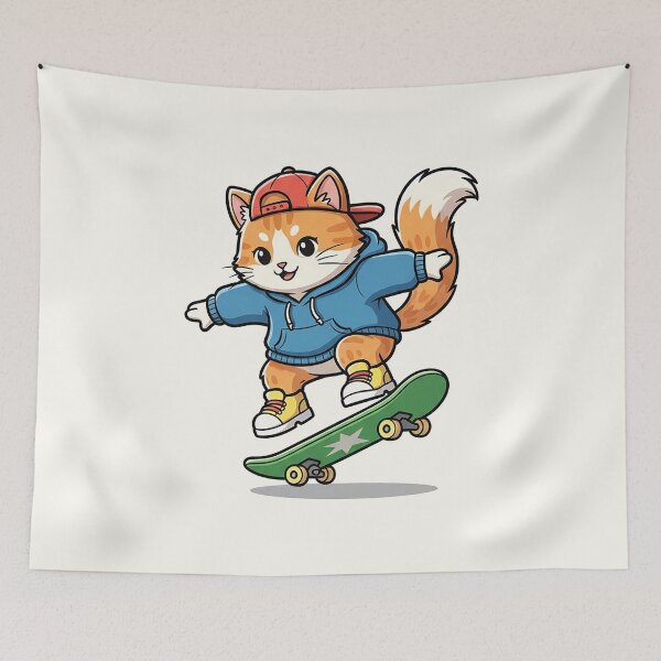 Item preview, Skater Cat Vibes designed and sold by HoopeStylee.