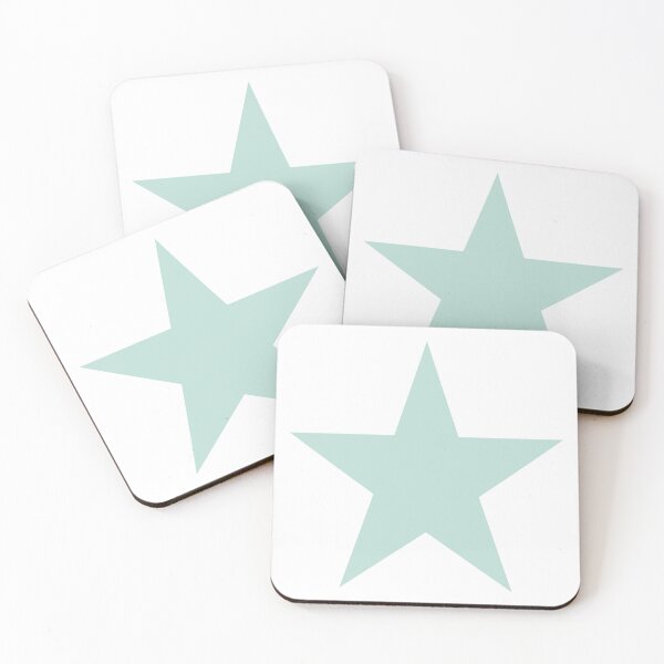 Item preview, Single MINT GREEN STAR on a WHITE Background designed and sold by RachelMacht.