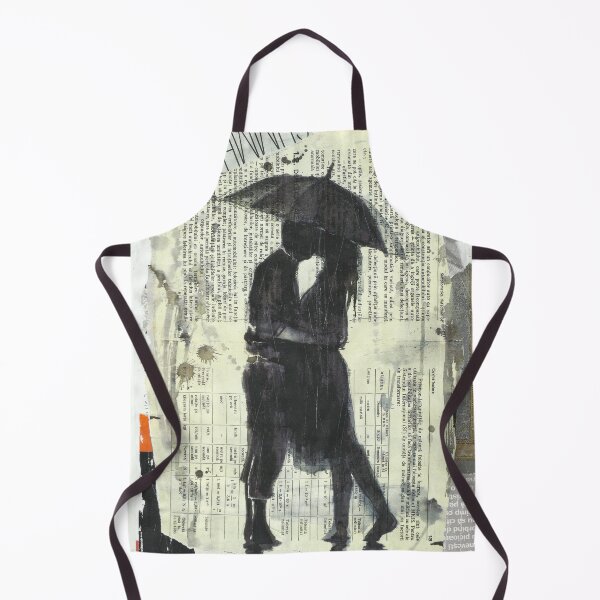 Item preview, Couple in Rain Silhouette Art – Romantic Urban Collage Aesthetic for Love and Relationship Decor designed and sold by art2print.