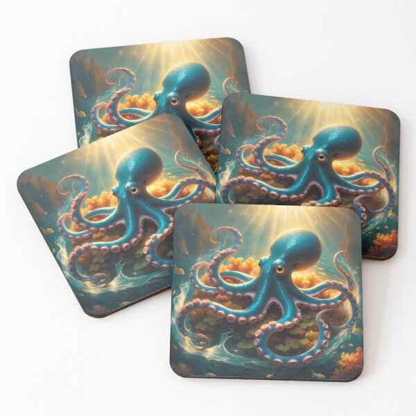 Item preview, Cute Octopus - Marine Life Fantasy Art designed and sold by Lucid Dream Pixel.