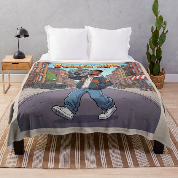 Item preview, Stereo Type – Vintage Hip-Hop Man with Boombox 90s Street Culture designed and sold by WordPlayStudio.
