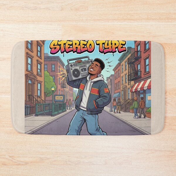 Item preview, Stereo Type – Vintage Hip-Hop Man with Boombox 90s Street Culture designed and sold by WordPlayStudio.
