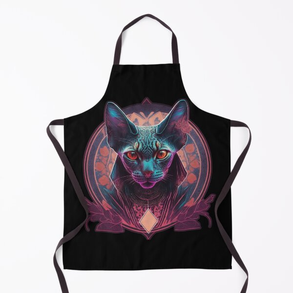 Item preview, Astro Cat Totem Animal Psytrance Rave Festival Visionary art designed and sold by LenariumArt.