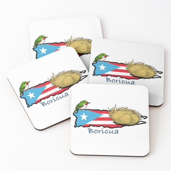 Item preview, Puerto Rican Tody Boricua Art Print – Puerto Rico Flag and Pava Cultural Illustration designed and sold by RivendellBird.