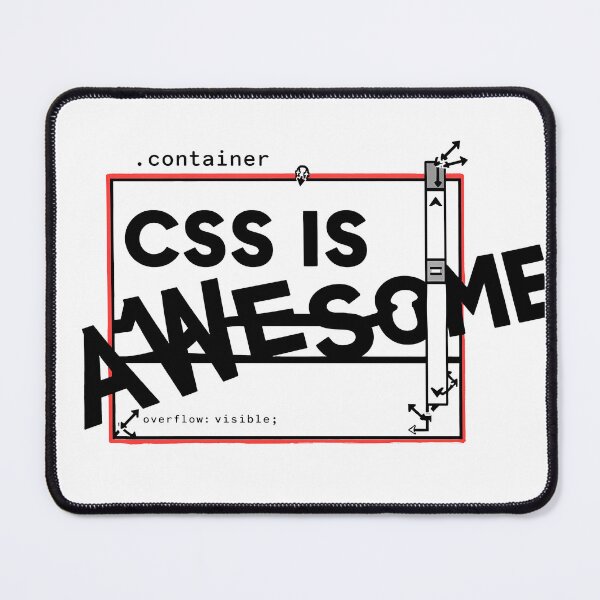 Item preview, CSS Is Awesome Funny Web Developer Overflow designed and sold by Cat-butt-shirts.