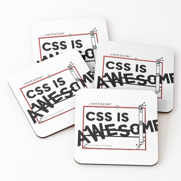 Item preview, CSS Is Awesome Funny Web Developer Overflow designed and sold by Cat-butt-shirts.