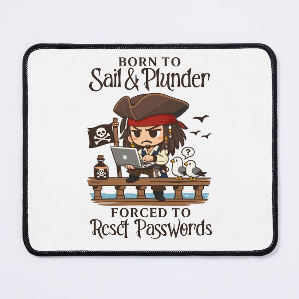 Item preview, Born to be a Pirate forced to Work designed and sold by wolfkin-design.