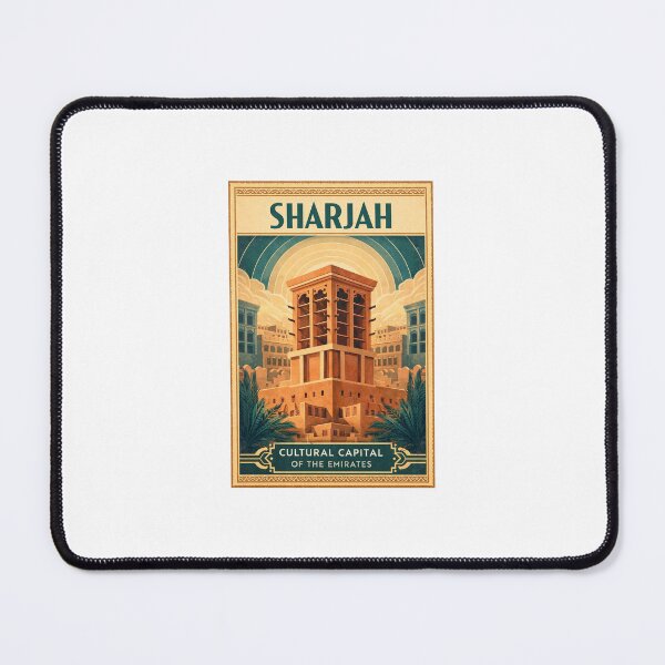 Item preview, Vintage Sharjah Barjeel - Cultural Capital Poster designed and sold by RDcollections.