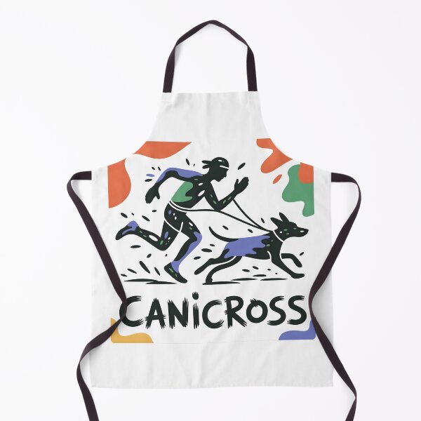 Item preview, Canicross – Neon Runner and Dog Abstract Design designed and sold by ArcticFoxStudio.