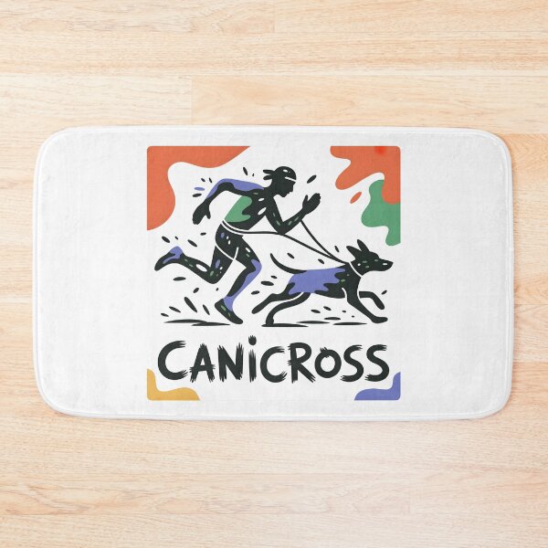 Item preview, Canicross – Neon Runner and Dog Abstract Design designed and sold by ArcticFoxStudio.