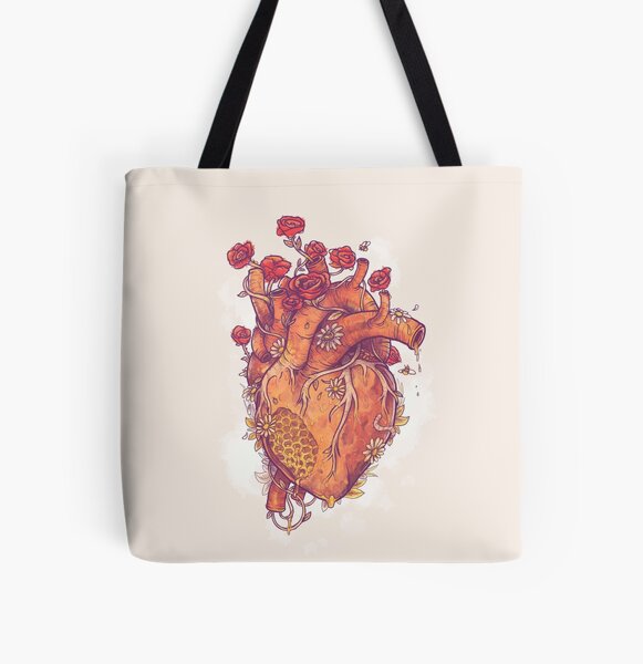 Sweet Heart All Over Print Tote Bag