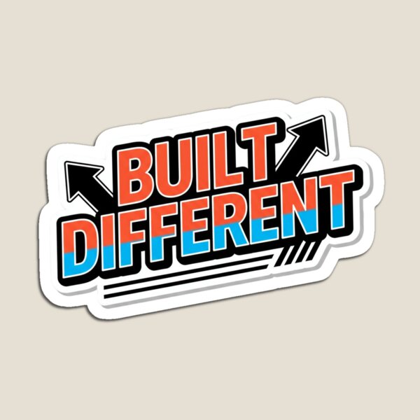 Item preview, Built Different Strong Confidence Motivation Quote designed and sold by PrintBreeze.