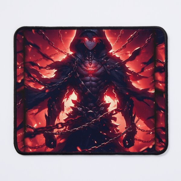 Item preview, Inferno Breaker - Chained Anime Warrior in Red Hellscape designed and sold by MouradStudio.