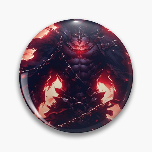Item preview, Inferno Breaker - Chained Anime Warrior in Red Hellscape designed and sold by MouradStudio.