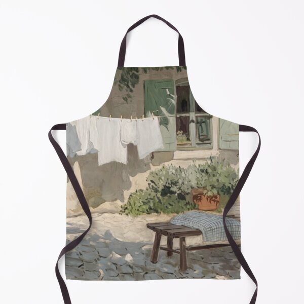 Item preview, French Summer Courtyard Painting | Provence Wall Art designed and sold by CARRAANN.
