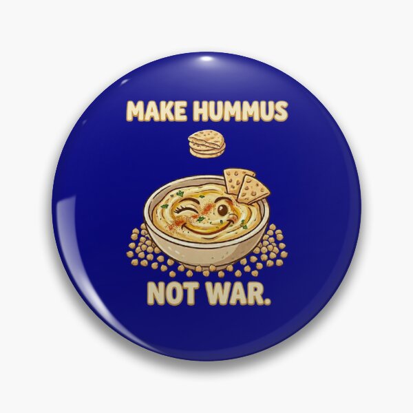 Item preview, Make Hummus Not War - Funny Chivkpea Peace Illustration designed and sold by TB-73.