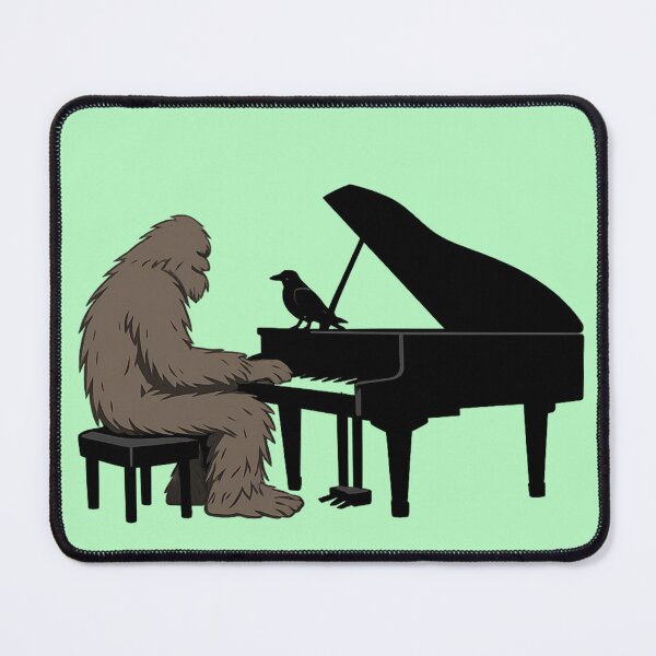Item preview, Bigfoot Pianist – Whimsical Folklore Design designed and sold by Dogandesighn.