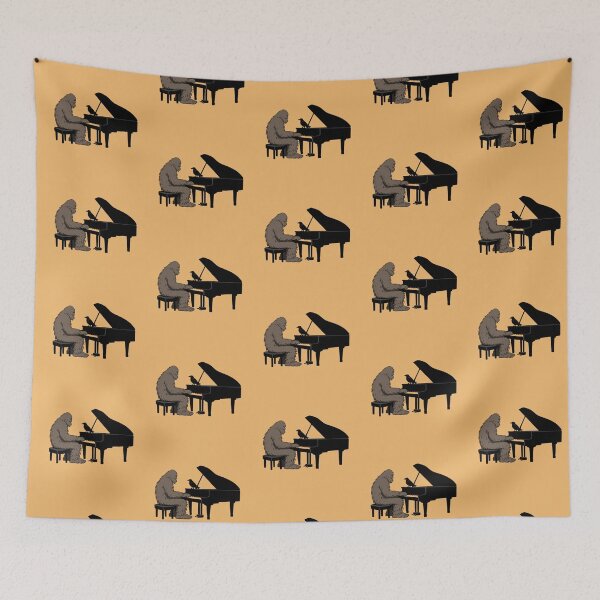 Item preview, Bigfoot Pianist – Whimsical Folklore Design designed and sold by Dogandesighn.
