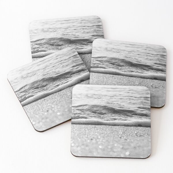 Item preview, Sparkling Shore and Sea Foam, Black and White designed and sold by PAPER MOON art & design.