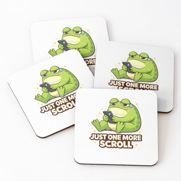 Item preview, Funny Just One More Scroll Frog Meme Design designed and sold by Wolf Creator.