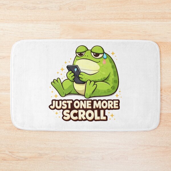Item preview, Funny Just One More Scroll Frog Meme Design designed and sold by Wolf Creator.