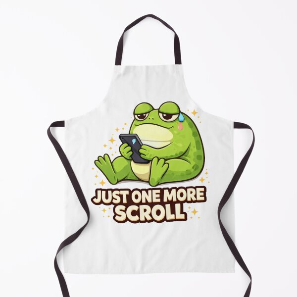 Item preview, Funny Just One More Scroll Frog Meme Design designed and sold by Wolf Creator.
