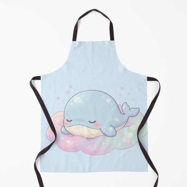 Item preview, Sleepy Kawaii Whale on Pastel Cloud – Cute Dreamy Aesthetic Cartoon designed and sold by soletstudio.