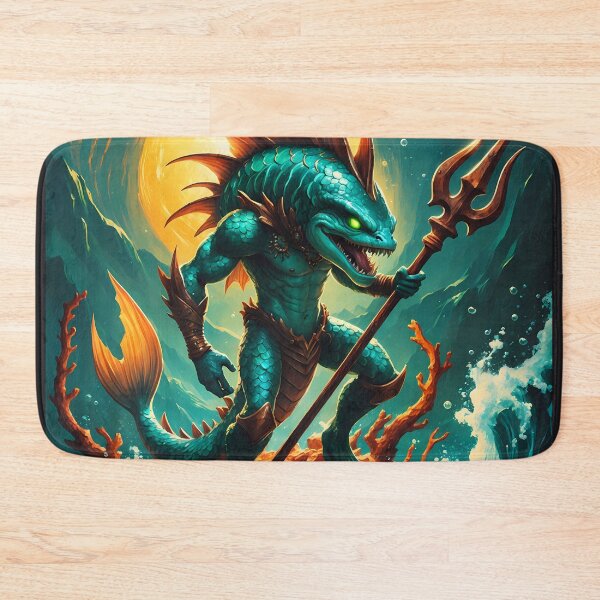 Item preview, Merman Warrior - Deep Sea Fantasy Art designed and sold by Lucid Dream Pixel.