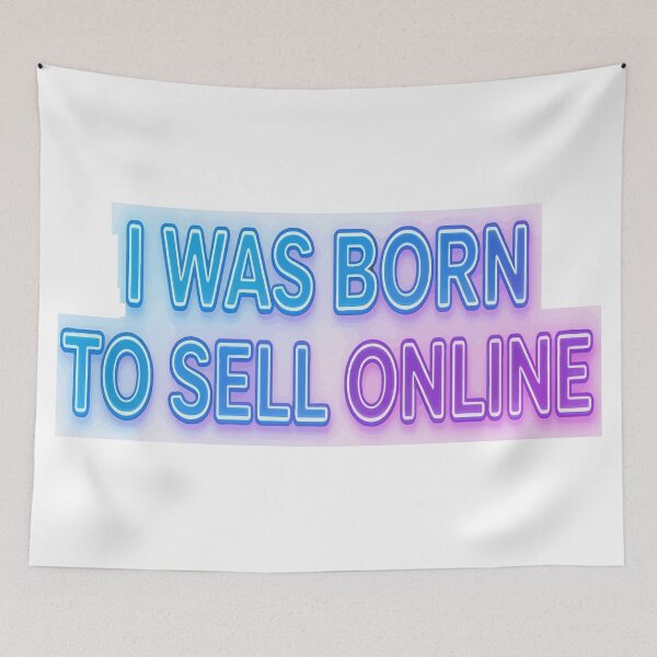 Item preview, sell website I WAS BORN TO SELL ONLINE designed and sold by Uglyandcute.