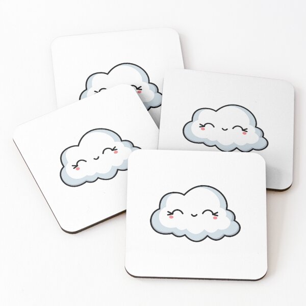 Item preview, Cute Smiling Cloud Sticker | Kawaii Happy Cloud Cartoon designed and sold by randomblink.