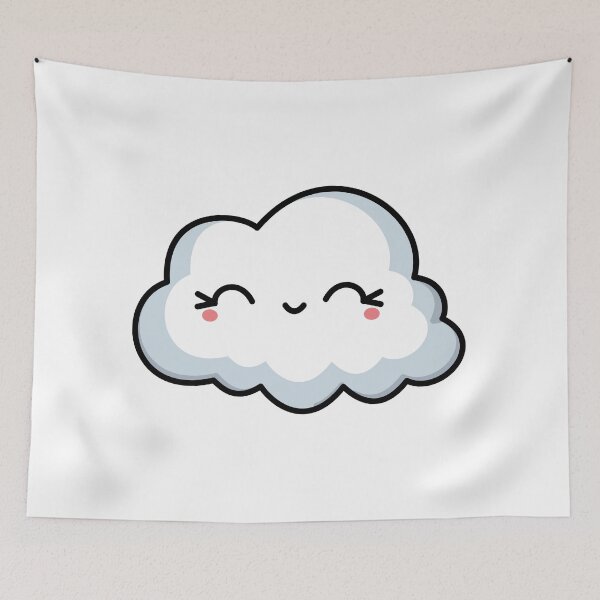 Item preview, Cute Smiling Cloud Sticker | Kawaii Happy Cloud Cartoon designed and sold by randomblink.