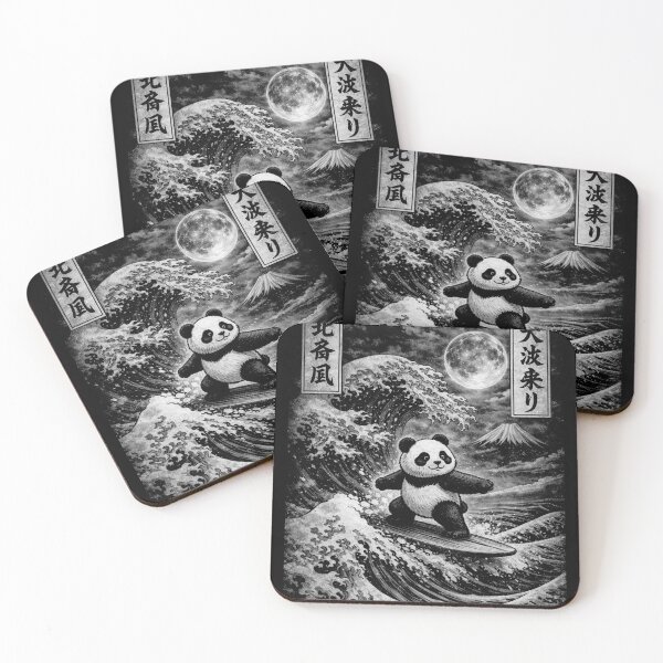 Item preview, Japan Surfing Panda Kawaii Anime Great Wave  designed and sold by will freed18.
