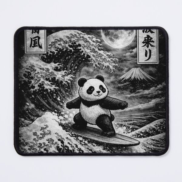 Item preview, Japan Surfing Panda Kawaii Anime Great Wave designed and sold by will freed18.
