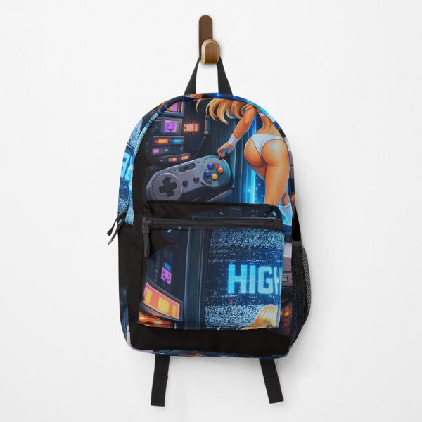 Item preview, Cyberpunk Gamer Girls Entering Retro Console Portal Neon City Aesthetic designed and sold by HIGHSQUARE.