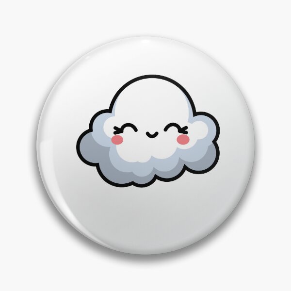 Item preview, Adorable Kawaii Cloud Character | Cute Smiling Cloud Sticker designed and sold by randomblink.