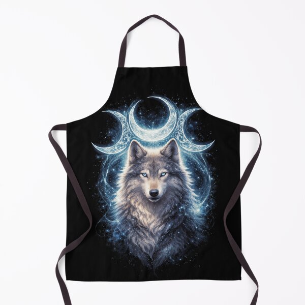 Item preview, Magical Blue Wolf With Three Moons Gift For Animals Lovers designed and sold by MiraAmiStudio.