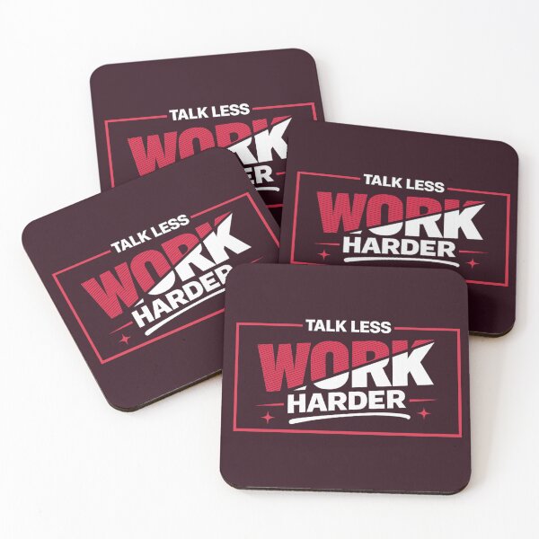 Item preview, Talk Less – Work Harder Typography designed and sold by Dogandesighn.