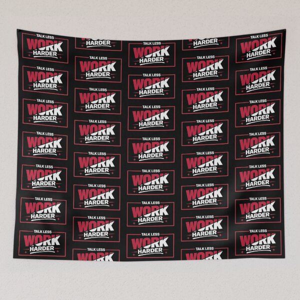 Item preview, Talk Less – Work Harder Typography designed and sold by Dogandesighn.