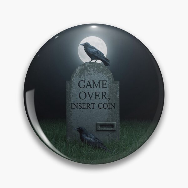 Item preview, Game Over, Insert Coin Grave  designed and sold by PurrfectWhisper.