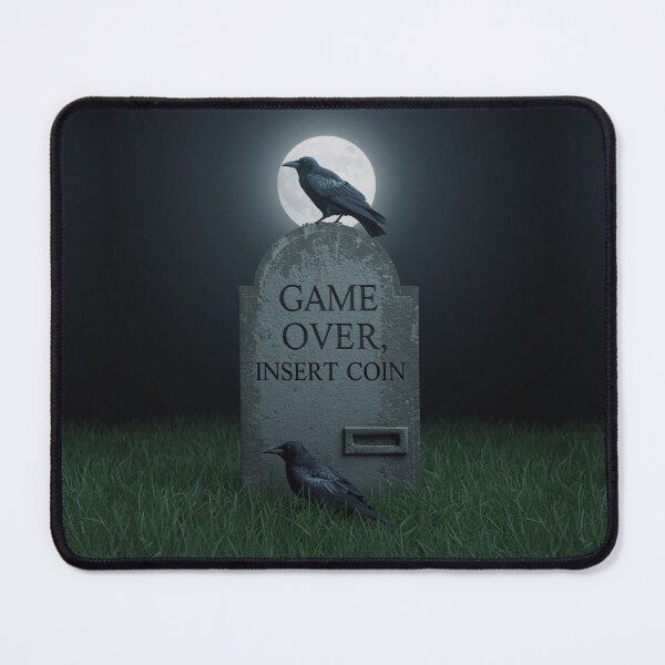 Item preview, Game Over, Insert Coin Grave designed and sold by PurrfectWhisper.